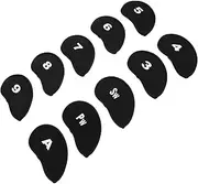 Abaodam 10pcs Set Golf Iron Headcovers Set Thickened Cloth Protection with Numbered Tags Fit for Iron Clubs Comprehensive Golf Club Protection Accessories