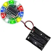 EMSea Soldering Project DIY Electronic Kits Circuit Board Practice Kit Colorful LED Spinning Wheel Rotate with Music for Adults Kids Beginners Friends