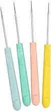 Mobestech 4pcs Icing Stirring Needle Multi Use Cake Scribe Tool for Cookie Decorating Baking Supplies Yellow Pink Green for Beginners Professionals