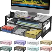 Computer Monitor Stand Riser, Desk Organizers and Accessories with Drawer, Of...