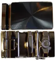 Men’s belt Buckle. Automatic sliding buckle Black and Silver Belt buckle only