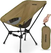 Lightweight Folding Camping Chair with Spring Lock, Stable Compact Portable f...