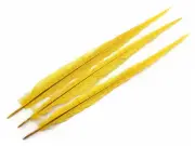 10 Feathers | 18-22" Yellow Bleached & Dyed Long Ringneck Pheasant Tail Feathers
