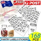 168 Stickers Herb Spice Storage Jar Labels Stickers Decals Pantry Kitchen Labels