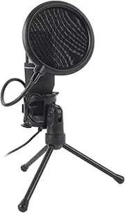 Gaming USB Microphone, Gaming Mic with RGB Light, Wired Condenser Microphone for PC Computer, Podcast Mic with Tripod Stand, for Streaming, Recording, Gaming