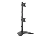 "Vertical Dual Monitor Stand - Supports Monitors 13"" to 27"" - Adjustable - Computer Monitor Stand for Double Stacked VESA Monitors (ARMBARDUOV)"