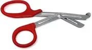 PARAMEDIC UTILITY RED BANDAGE FIRST AID TRAUMA EMT EMS SHEARS SCISSORS 7.25 INCH STAINLESS STEEL ( HTI BRAND)