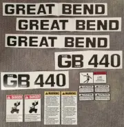 Great Bend GB440 Front End Loader Decals - Complete Set - Quality Reproduction