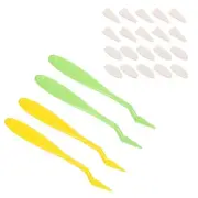 Sketch Trimmer Erase Sponge, 4 Pcs Sketch Wipe Scrapers, Green Yellow