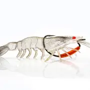 95mm Chasebait Flick Prawn Soft Plastic Fishing Lure with 4gm Lead Weight - Crystal