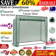 Walk In Greenhouse UV Proof Garden Plant Flower Veggie Warm House Steel Frame AU