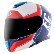 FC-Moto Novo Circuit Helmet, white-red-blue, Size M for Men White Red Blue