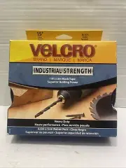 VELCRO(R) Industrial Strength Hook&Loop Black 15'x2" Heavy Duty Superior Holding
