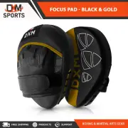 DXM Boxing Punching Mitts MMA Sparring Kick Target Focus Training Pad Black Gold