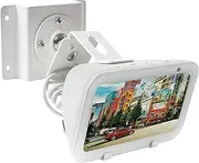 shinar Metal Wall Mount ONLY for Echo Show 5 (3rd Generation) - Swivels up to 360° / Tilts -70° / +70°,Mount Stand Compatible with Show 5 (3rd Gen)&iPhone Models with Wiremanagement (White)