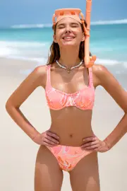 Cupshe Glowing Seashell Abstract Bikini Set - Blush,XS / XS