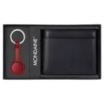 MONDAINE 瑞士國鐵 蘇黎世系列 RFID防盜8卡短夾+ 鑰匙圈禮盒(十字紋)