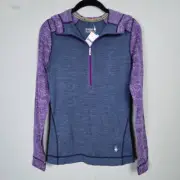 Smartwool Womens Merino 250 Base Layer Hoodie Sz Small Blue Lightweight Warm NWT