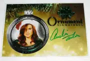 2015 Benchwarmer AMELIA TALON Holiday #4 ORNAMENT Green Auto/10 PLAYBOY Playmate