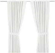 [IKEA] Ritva Curtains with tie Packs 1 Pair White 57" x 118" 800.638.33