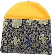 Uonlytech Chinese Brocade Pouch for Buddhist Scriptures Ethnic Style Small Storage Bag with Delicate Embroidery for Wrapping Supplies and Sundries Containers Present for Friends