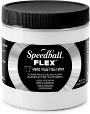Speedball Flex Screen Printing Fabric Ink 8oz-Alpine White FLXINK8-45206