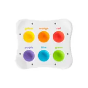 Fat Brain Toy Co Dimpl Duo 1-4y Kids/Baby Shape/Colour Pop Silicone Sensory Toy