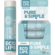 ECO LIPS Lip Balm Pure & Simple - Coconut 4.25g 24PK