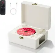 Rechargeable Leather CD Player with Speakers, Bluetooth Transmitter, Festival G