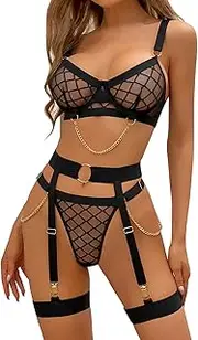 [Generic] Sexy Lingerie Costumes Women's Sexy Bra Chain Spicy Girls Sexy Underwear Set Honeymoon Outfits for Women