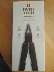 Swiss Tech Praktisch Aus-8 Steel 17-in-1 Folding Multi Tool W/Leather Sheath NIB