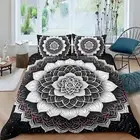 Black and White Mandala Comforter Cover Set Modern Bedding Set Home Textiles 22
