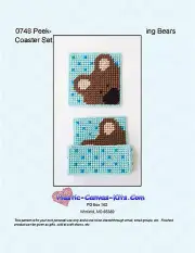 Peeking Bear Coaster Set- Plastic Canvas Pattern or Kit