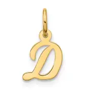10k Yellow Gold Small Script Initial D Charm 10YC1556D