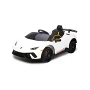 Lamborghini Performante Kids Electric Ride On Car Remote Control by Kahuna - White
