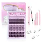 DIY EyeLash Extension Kit 480PC Clusters Wispy Natural Fluffy Lashes
