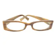 NEW AJ MORGAN OPTICAL QUALITY CARAMEL BROWN READING GLASS DESIGNER READERS +1.75