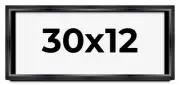 30x12 Shadow Box Frame Black | 1.25 inches Deep Real Wood Contemporary Shadowbox