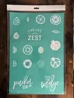 Chalk Couture Live Life With Zest Retired Transfer Stencil New 12 x 18 C SIZE