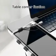 5Pcs Cable Organizers Management Wire Holder Winder Tidy Flexible USB Cable