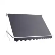NNEDSZ Window Fixed Pivot Arm Awning Patio Outdoor Blinds Retractable 2.8X2.1M