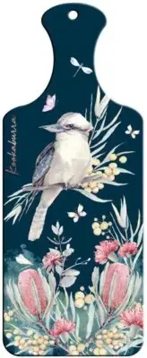 Old Tupton Ware Blue Tile Wall Art/Trivet Kookaburra 12cms * 30cms