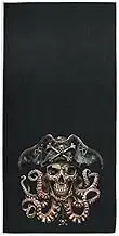 Naanle Cool Pirate Skull with Tentacles of Octopus Soft Highly Absorbent Large Decorative Hand Towels Multipurpose for Bathroom, Hotel, Gym and Spa (16" x 30")