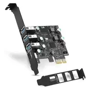 PCIe USB Card 4-Ports(1x USB-C - 3X USB-A) USB 3.0 Expansion Card PC Internal