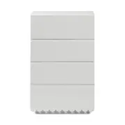 Nasrin 60cm Tallboy Dresser with Drawers - White
