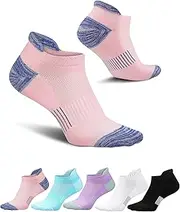 [Amutost] Ankle Socks Womens Athletic Running Comfort Ankle Socks Cushioned