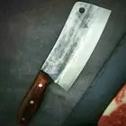 Full Tang Cleaver Knife Handmade Forged Steel Wood Handle Butcher Chef Slicing L