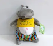 MerryMakers Belly Button Book The Hippo Doll Plush Stuffed Animal 10.5"