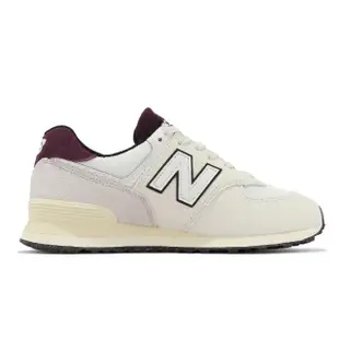 【NEW BALANCE】休閒鞋 574 男鞋 女鞋 白 紅 麂皮 復古 經典 NB 紐巴倫(U574YR2-D)