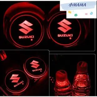 M~A SUZUKI 鈴木 七彩LED發光水杯墊 內飾氛圍燈 迎賓燈 GSX R150 S150 GSR NEX 汽車